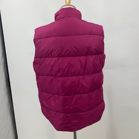 Cabelas Puffer Vest Womens S Small Bordeaux Goose Down Outdoor Snap Buttons - Picture 7 of 14